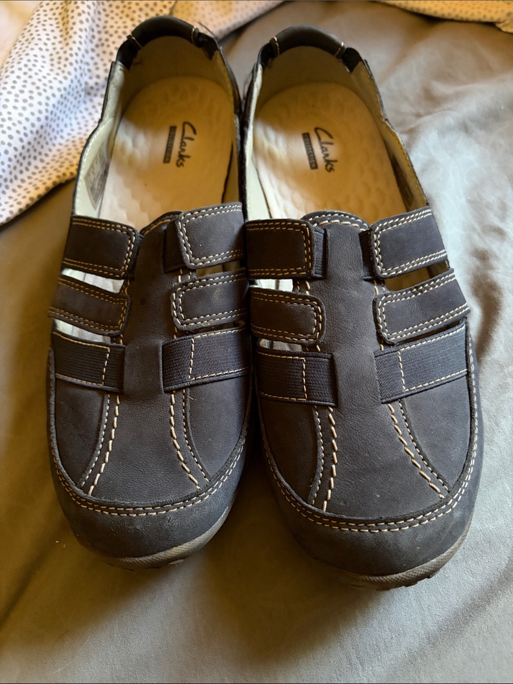 Clarks Casual Slip-On Sandals in navy